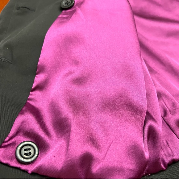 Vertigo Paris crop 3/4 sleeve trench short jacket coat shacket blazer black M - Picture 8 of 13